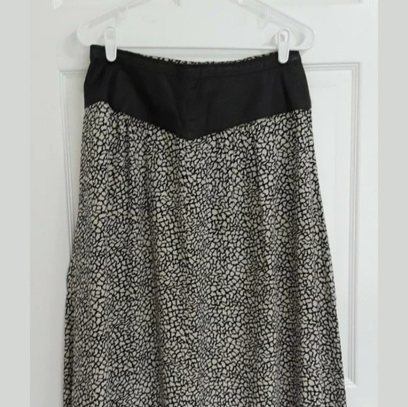 Bellino Mode Paris VINTAGE Leather 100% Silk Skirt - Picture 7 of 7